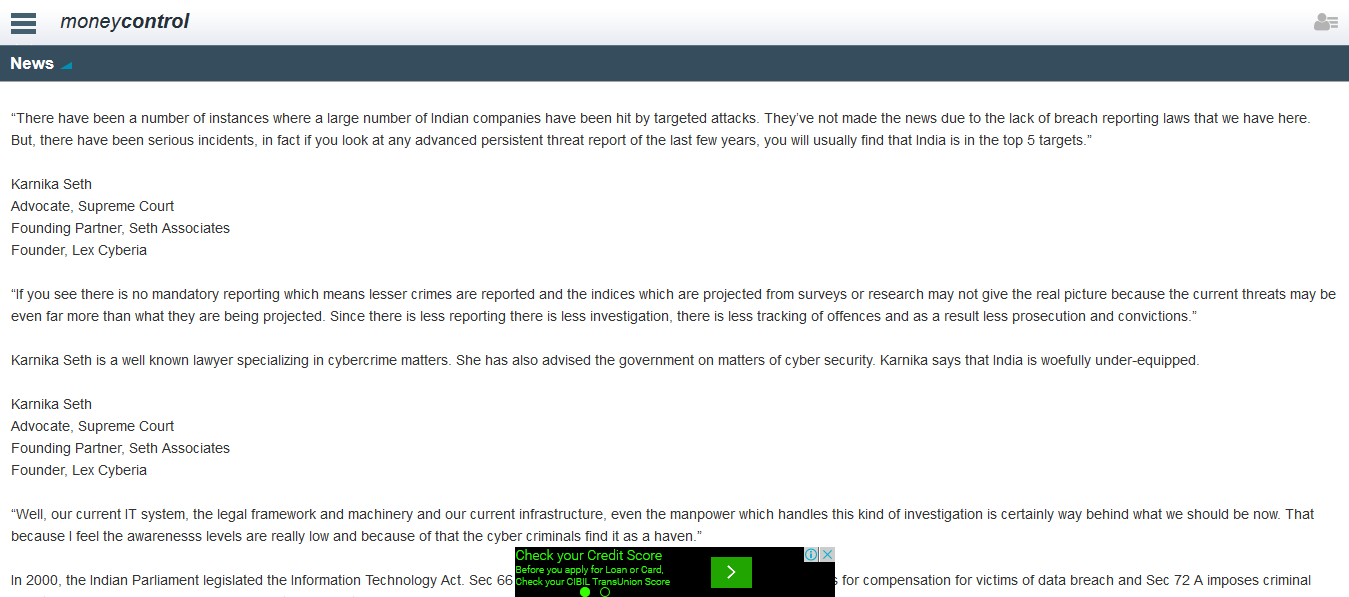 Cyber Crime: India Beware!